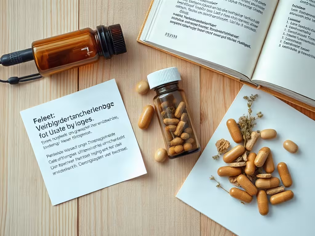 Comparaison visuelle entre phytothérapie, homéopathie et compléments alimentaires sur une table.
