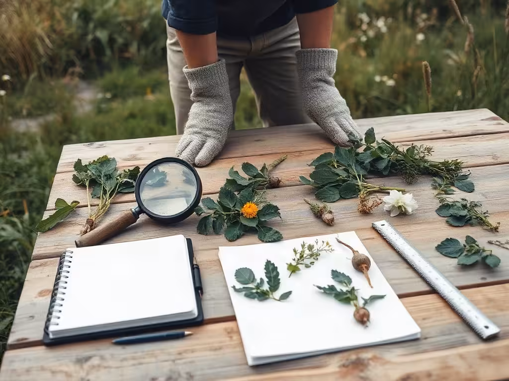 Wildkräuter erkennen durch den Vergleich von Blättern, Stängeln, Blüten und Wuchsform.